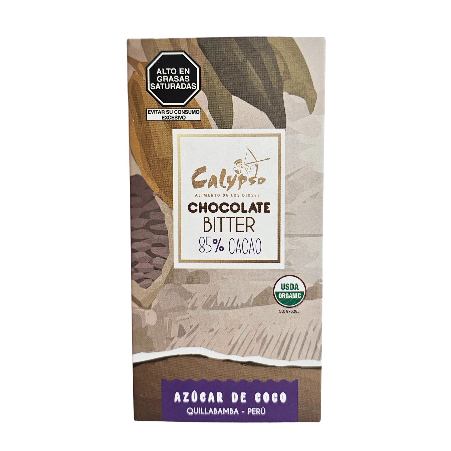 Chocolate bitter 85% cacao 50g Calypso