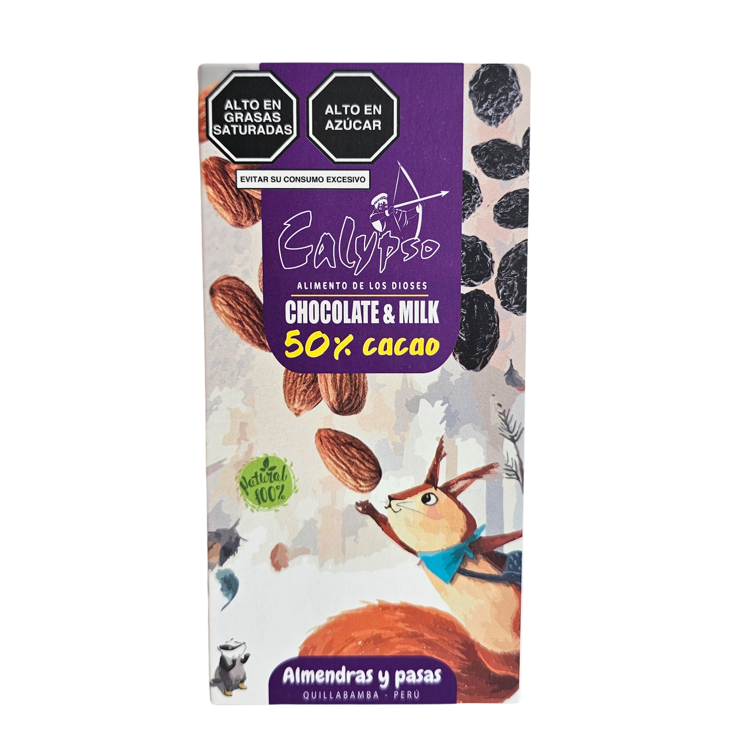 Chocolate & milk 50% cacao 50g Calypso