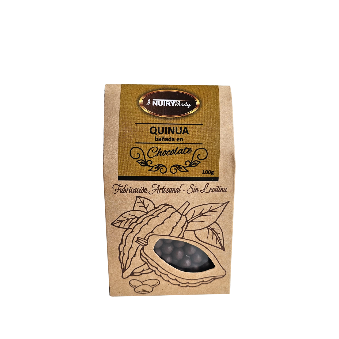 Quinua bañada en chocolate 100g Nutry Body