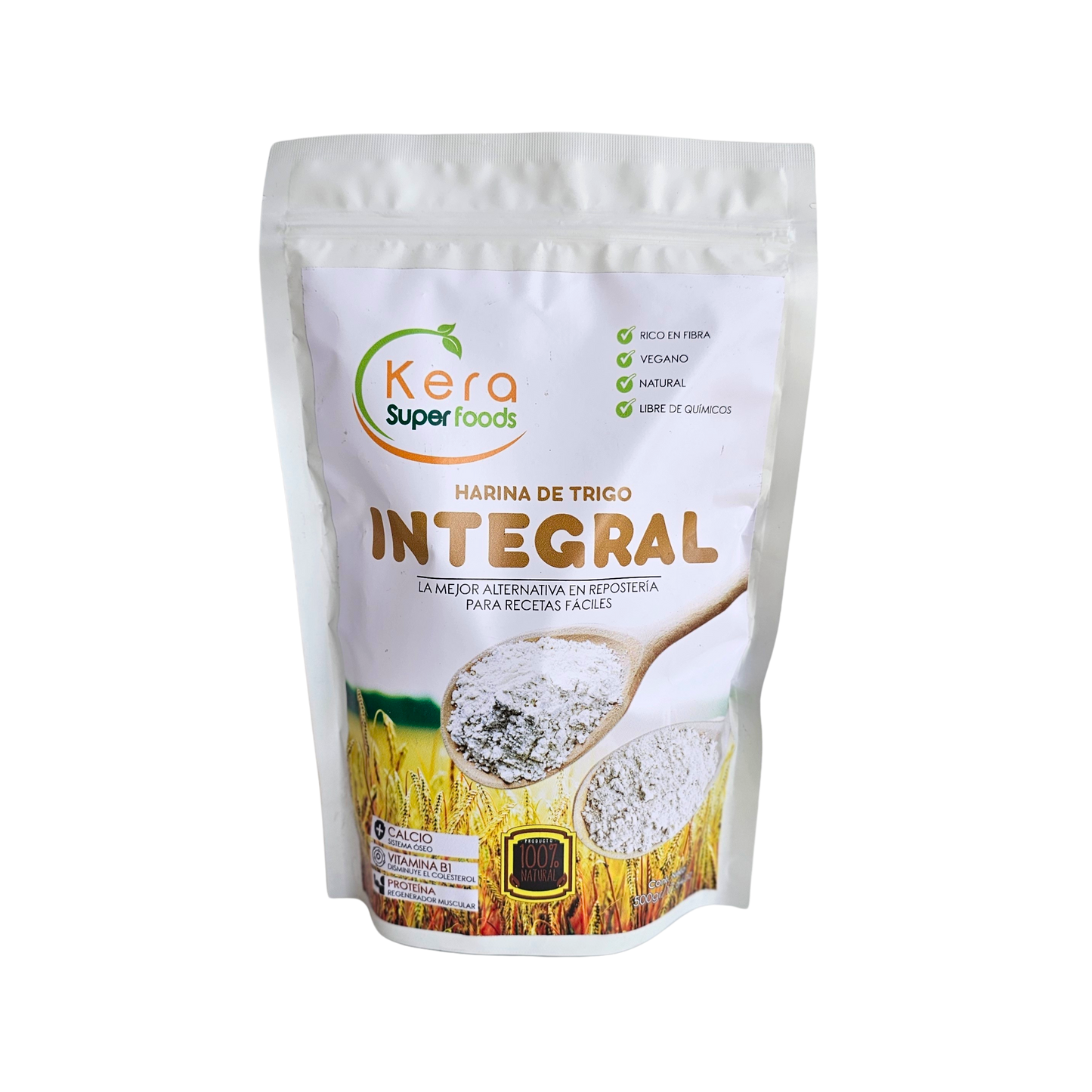 Harina de trigo integral 500gr Kera