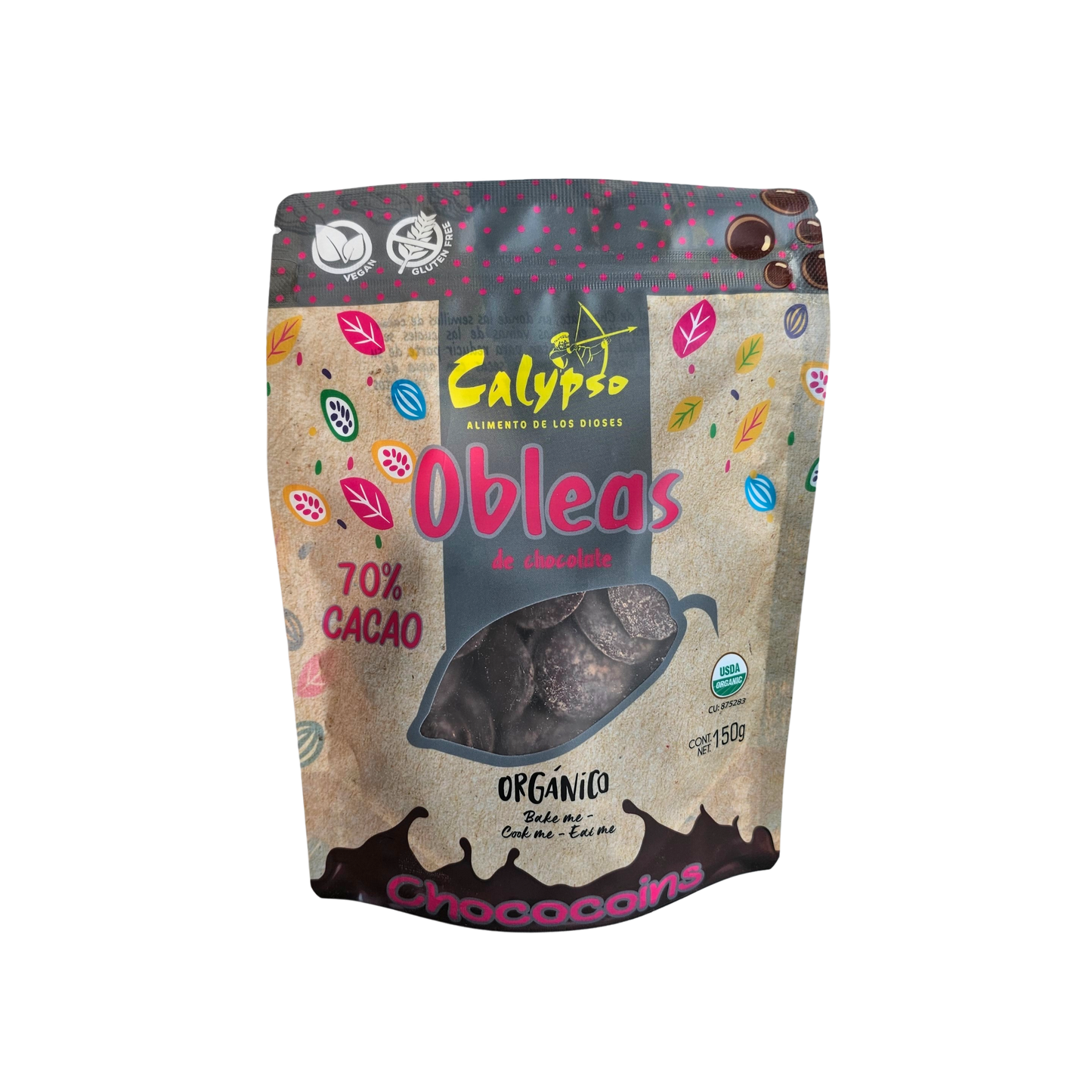Obleas 70% cacao 150g Calypso