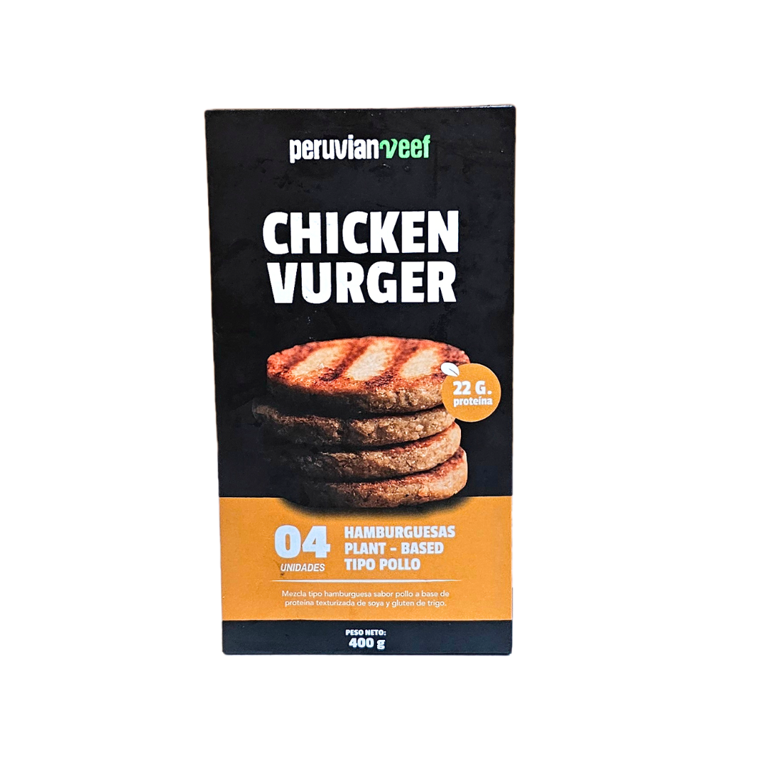 chicken vurger 4und Peruvian veef