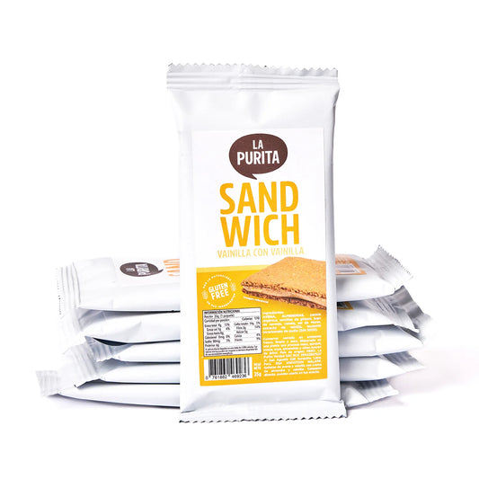 GALLETON DE AVENA Y VAINILLA RELLENAS DE VAINILLA 35G LA PURITA