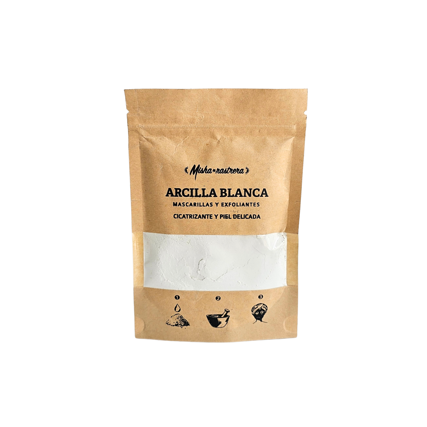 Arcilla blanca 100gr Misha rastrera