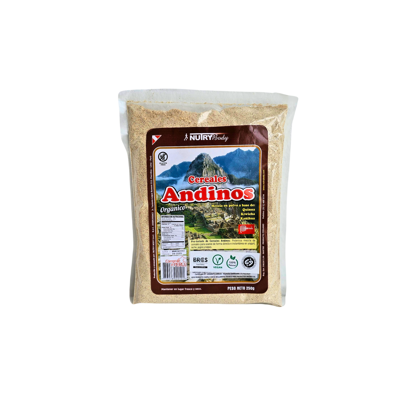 Harina cereales andinos 250gr Nutrybody