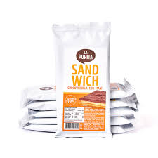 GALLETON DE CACAO Y VAINILLA RELLENAS DE MANI 35G LA PURITA