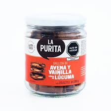 GALLETAS DE AVENA Y VAINILLA RELLENAS DE LUCUMA 200GR LA PURITA