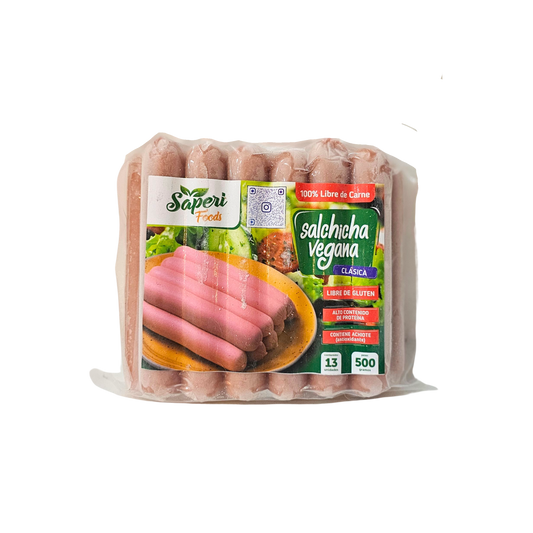 Salchicha vegana clásica 500g Saperi Foods
